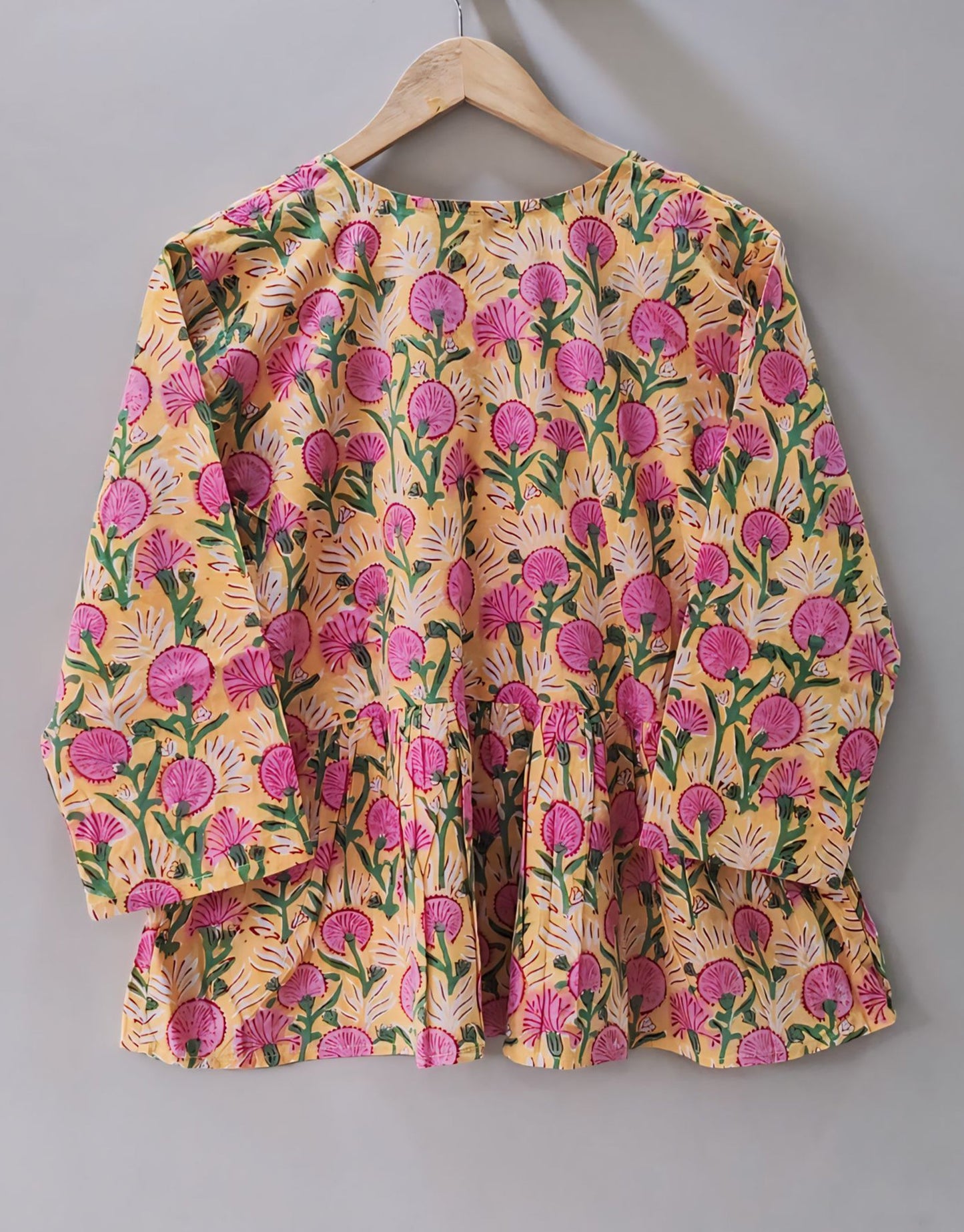 Spring Peplum Top (kantha fabric)