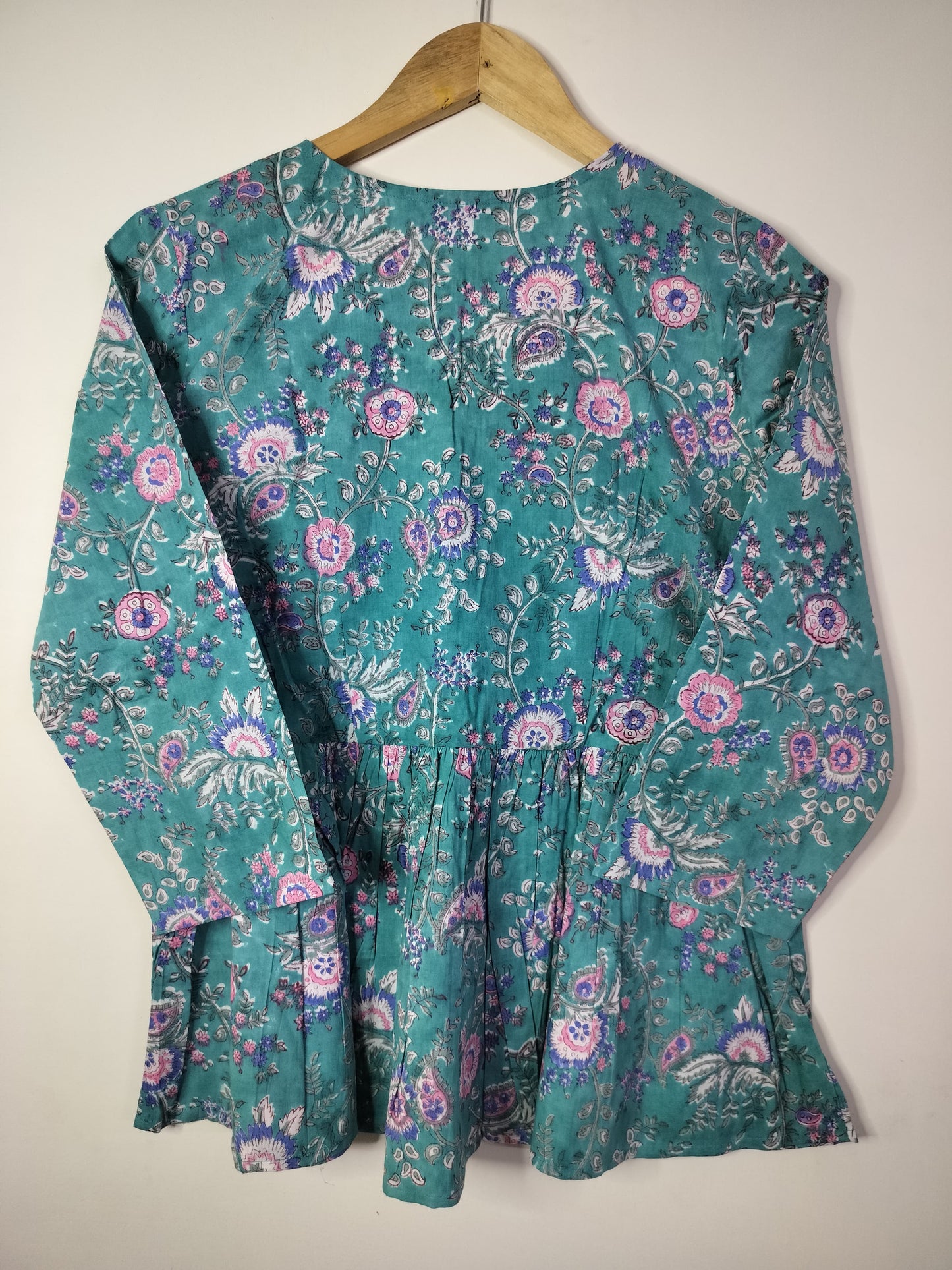 Ocean Bliss Floral Peplum Top