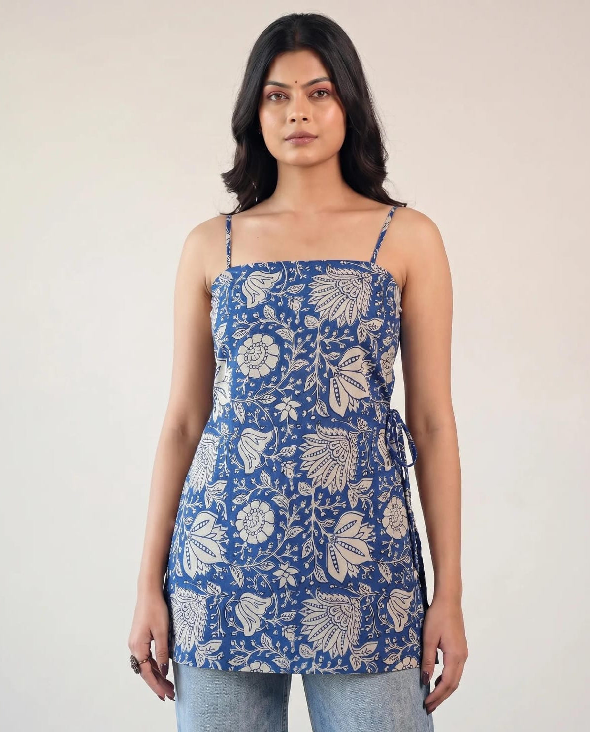 Indigo Reverie Sphagetti Top