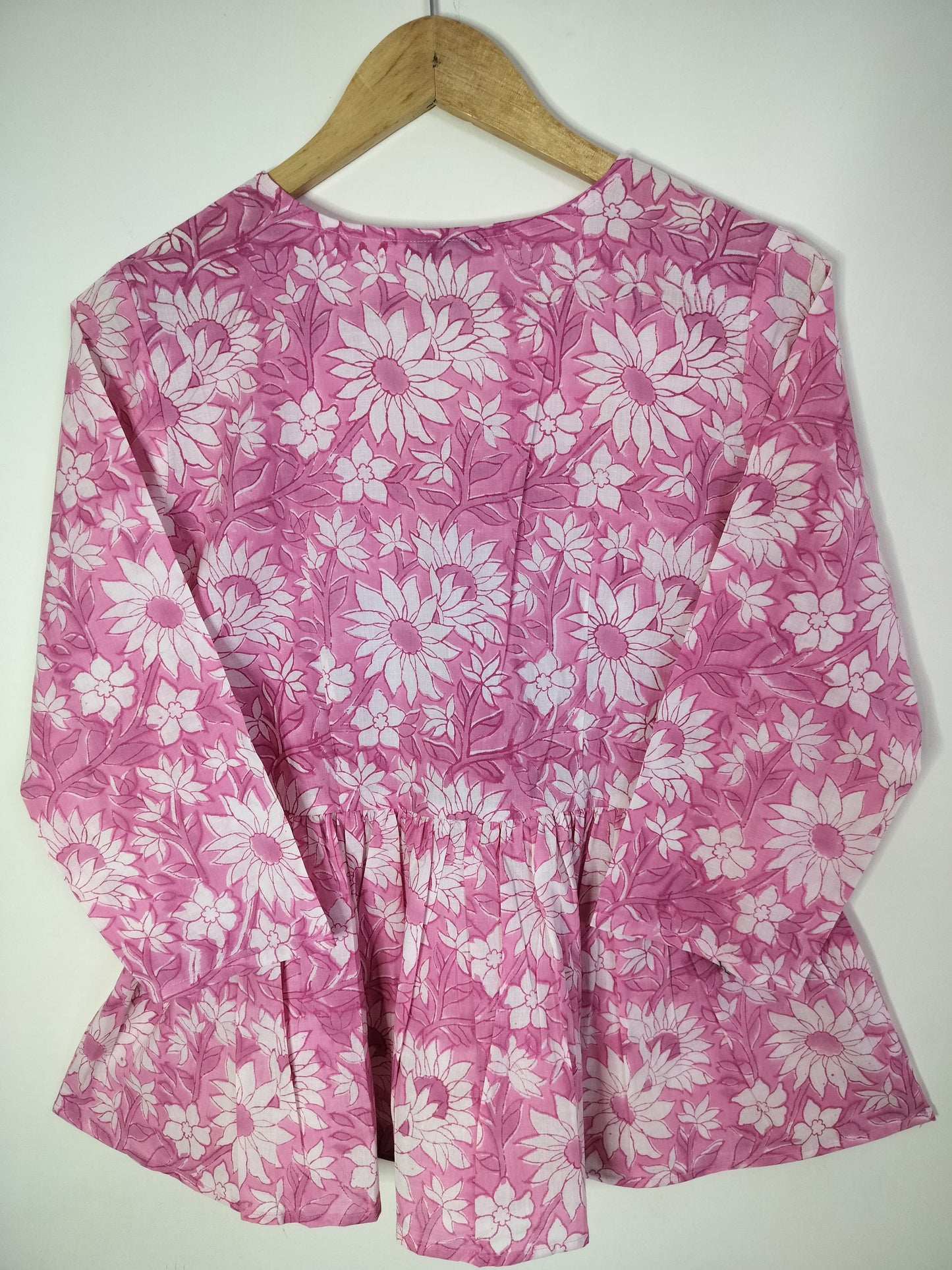 Rosy Floral Peplum Top