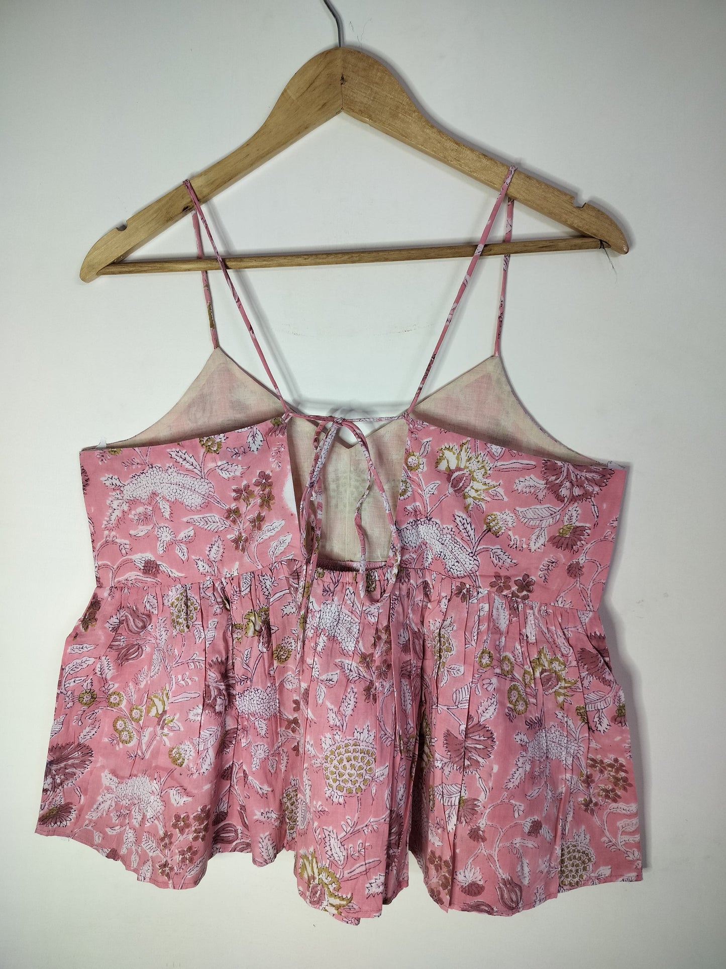 Pink Meadow Cotton Noodle Strap Top