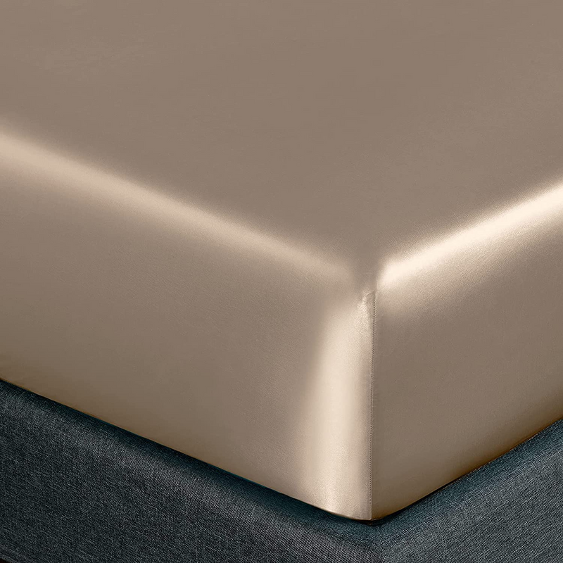 Satin Elastic Fitted Sheet & 2 Pillow Covers