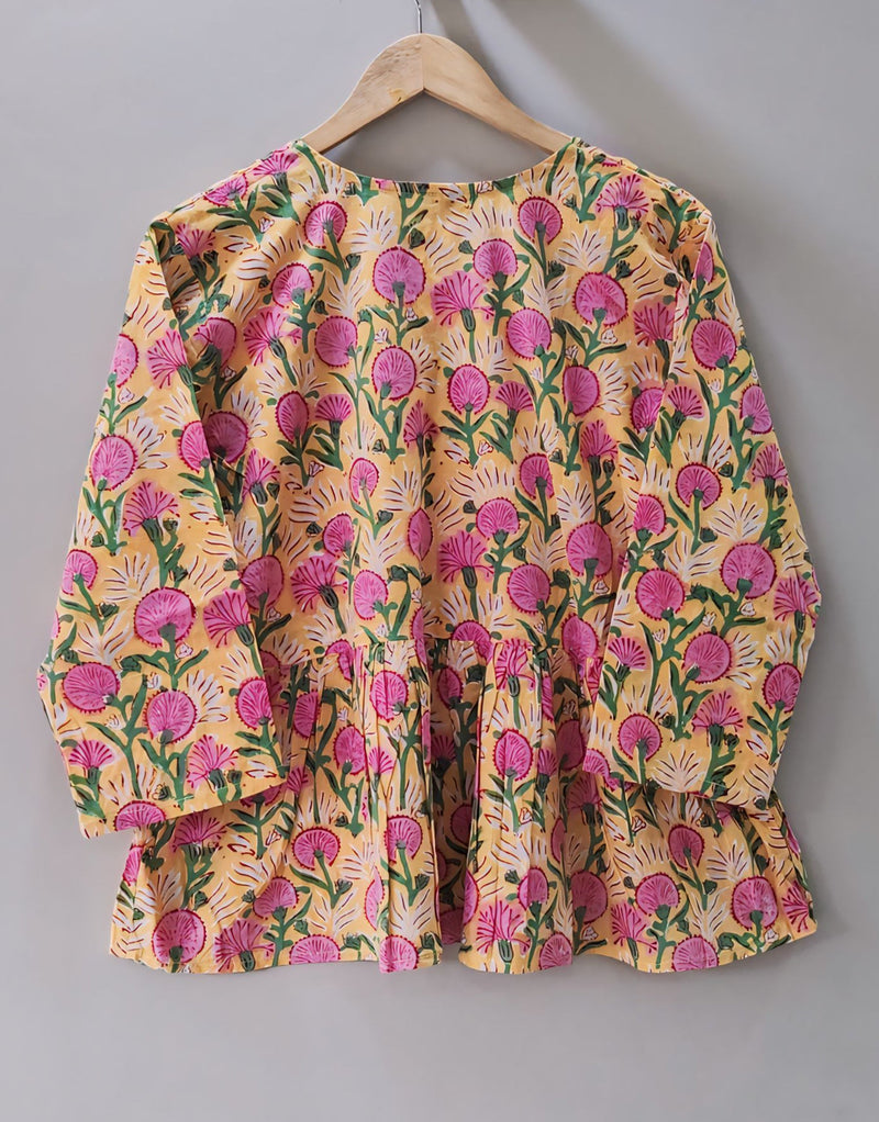 Spring Peplum Top (kantha fabric)