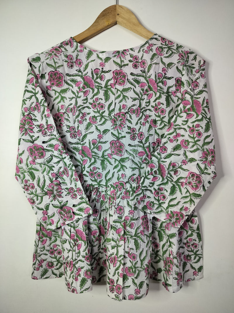 Rosewood Bloom Peplum Tops