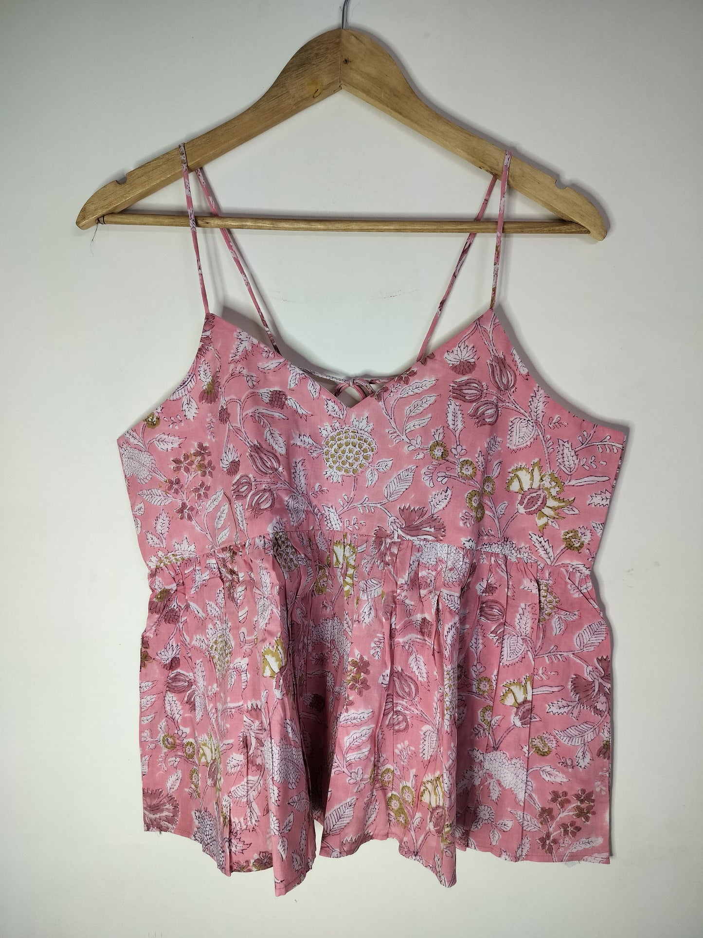 Pink Meadow Cotton Noodle Strap Top
