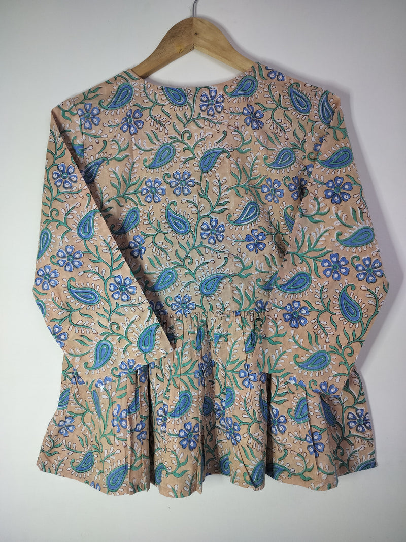 Sandy Meadow Floral Peplum Top