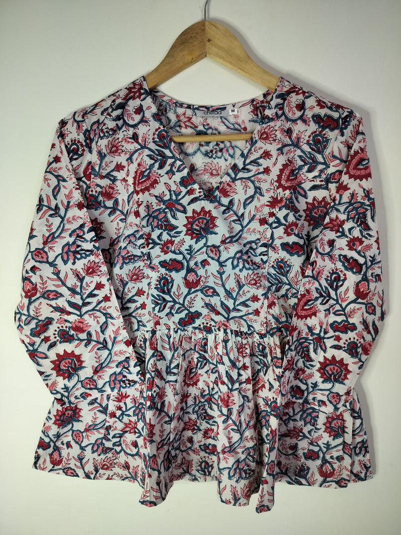 Scarlet Vine Peplum Top