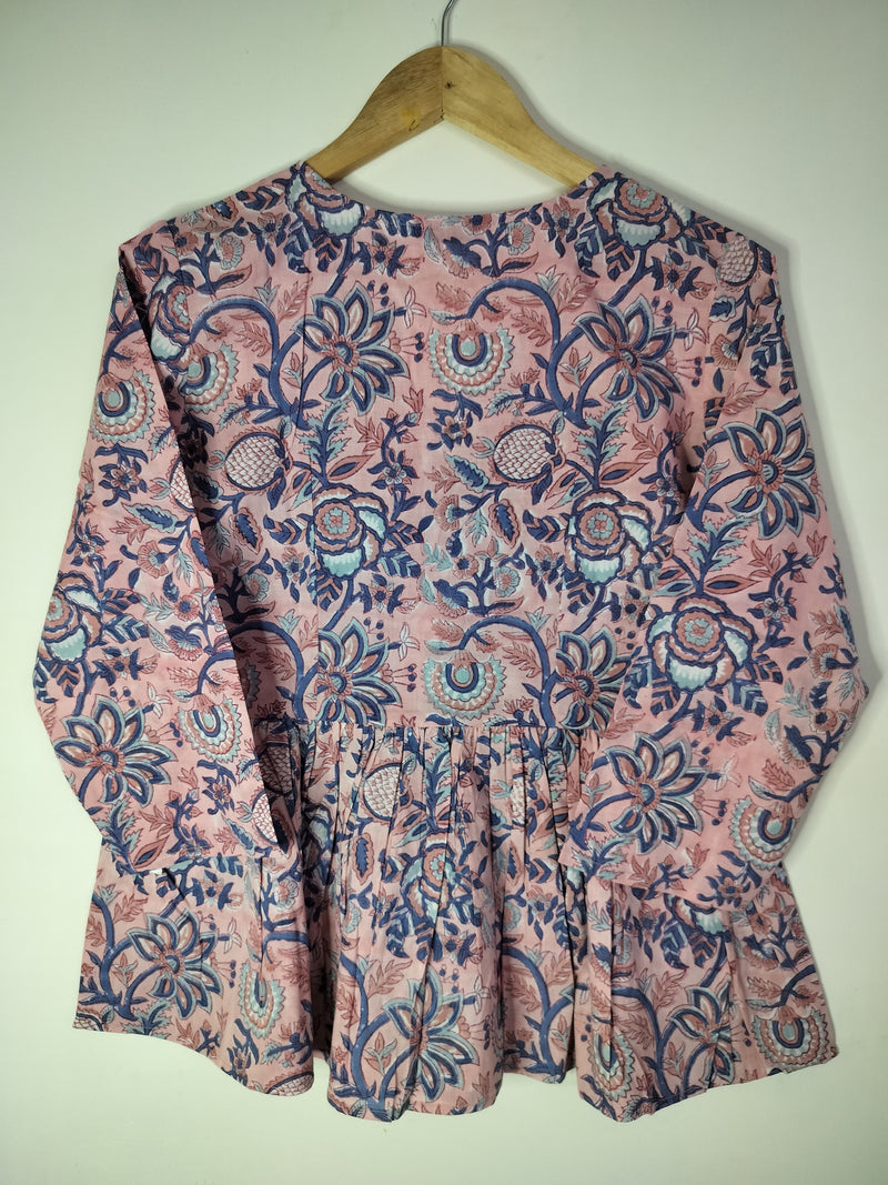 Peachy Vine Peplum Top