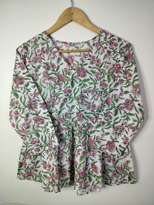 Flower Peplum tops
