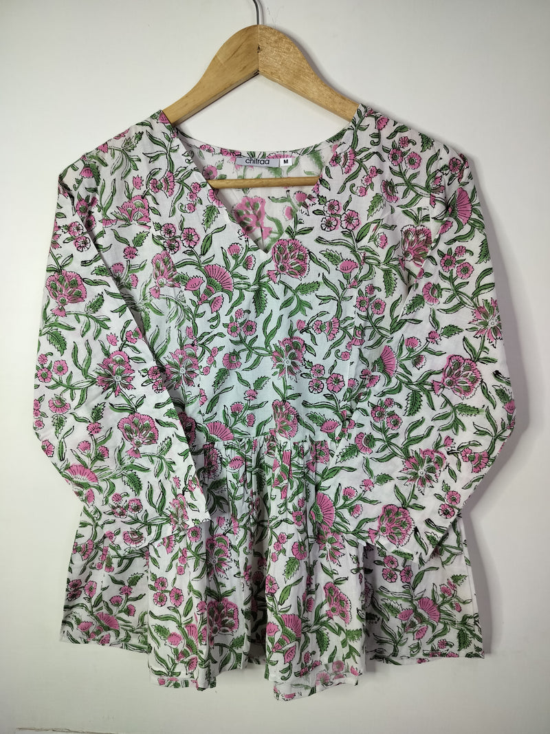Flower Peplum tops