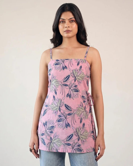 Blush Botanic Sphagetti Top