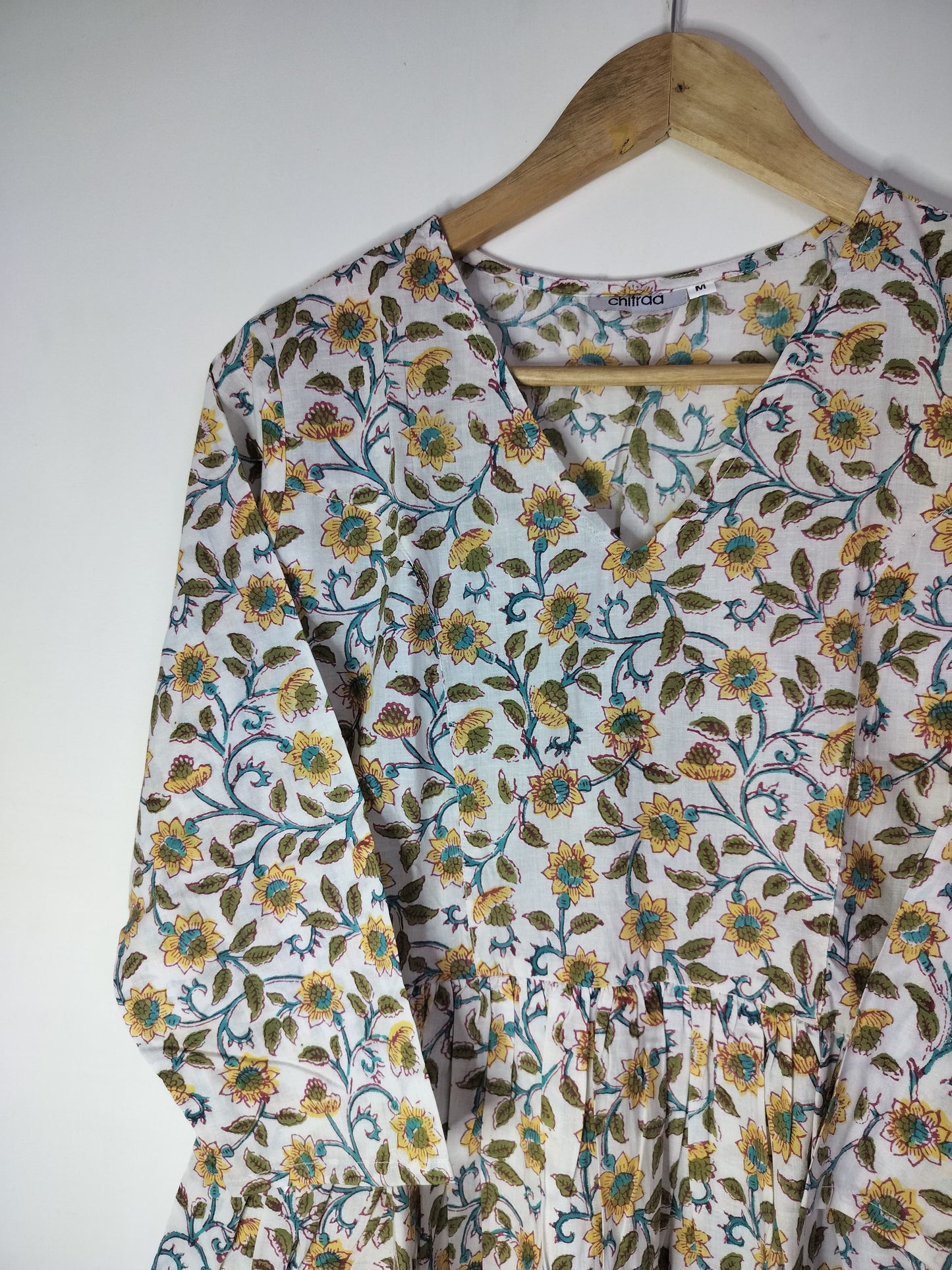 Golden Daisy Field Peplum Top