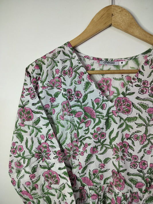 Rosewood Bloom Peplum Tops