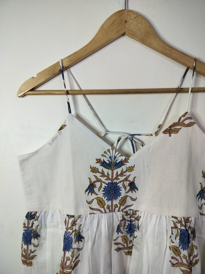Sunny Blossom Cotton Noodle Strap Top