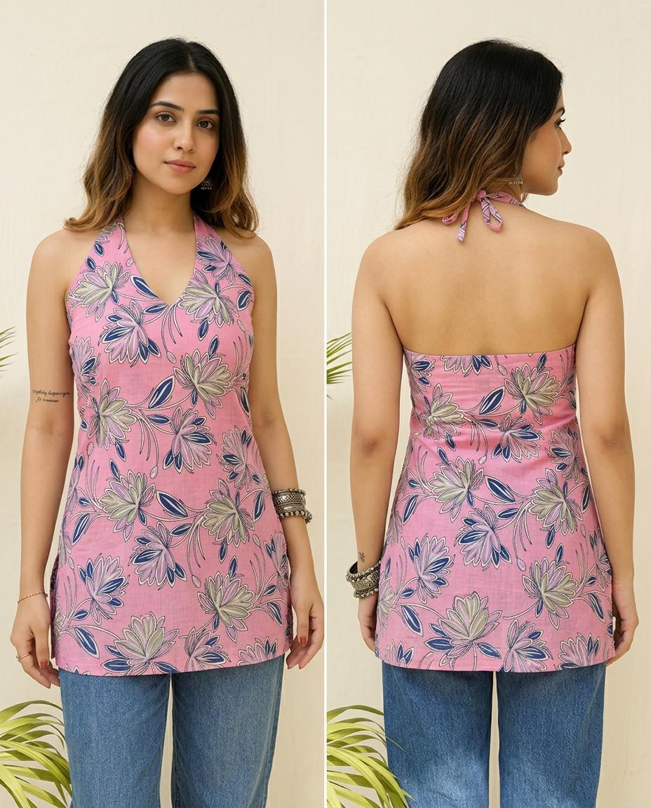 Lilac Sky Halter Neck Top