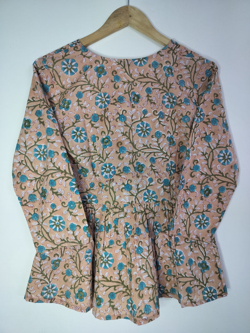 Vintage Meadow Peplum Top